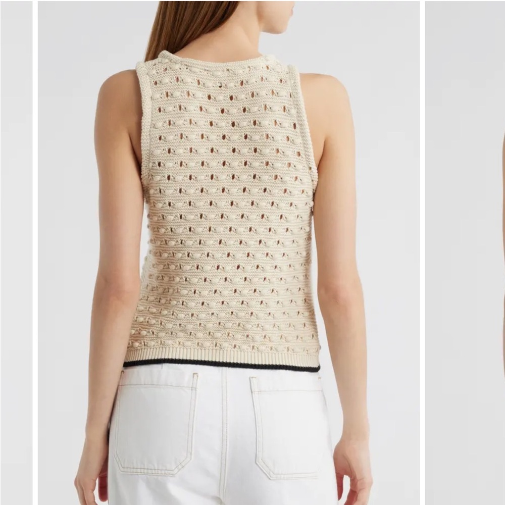 Frame | the bauble open knit cotton sweater - Picture 2 of 8